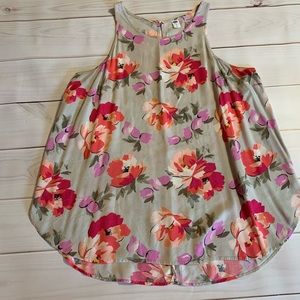 Old Navy women’s XL swing tank floral purple coral
